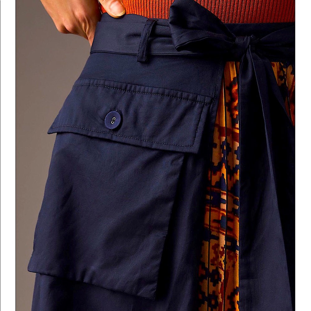 ANTHROPOLOGIE Eva Franco Pleated Cargo Skirt - Picture 6 of 12